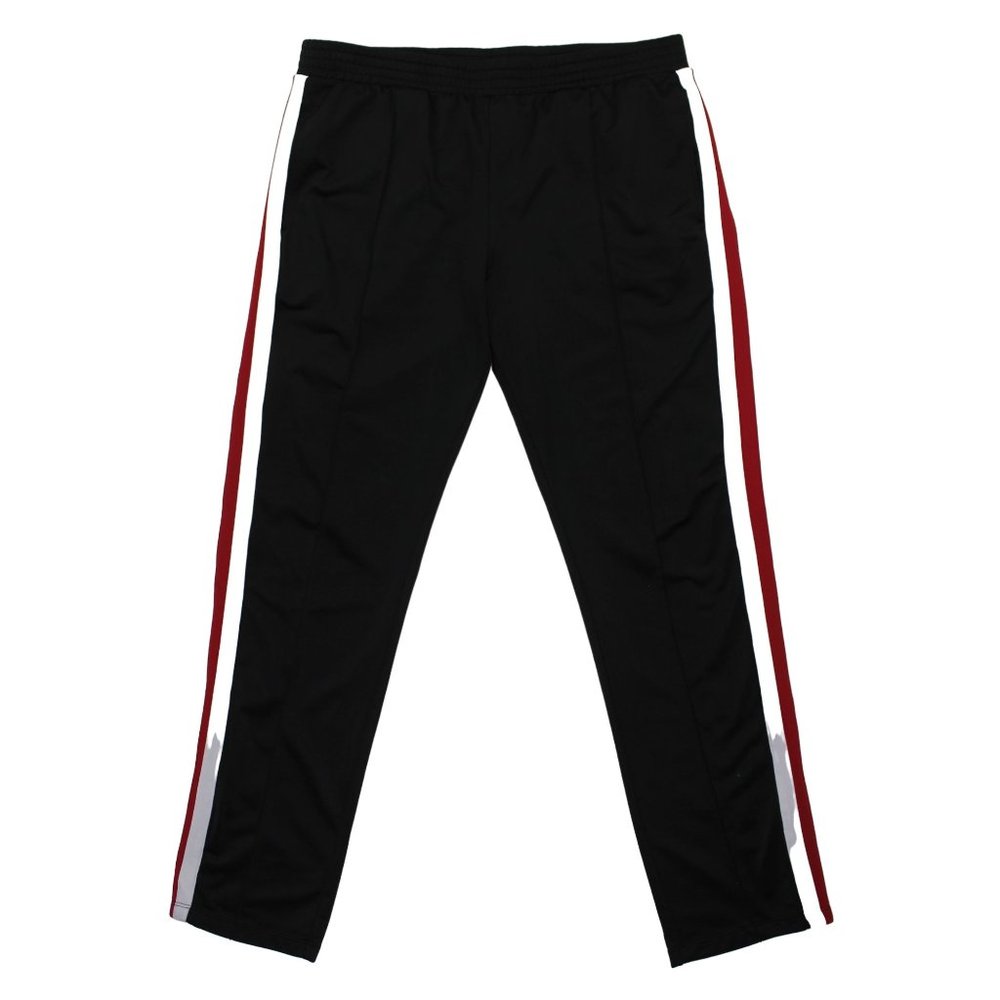 Forever 21 Black Drawstring Red Stripe Jogger Athletic Mens Sweatpants sz XL